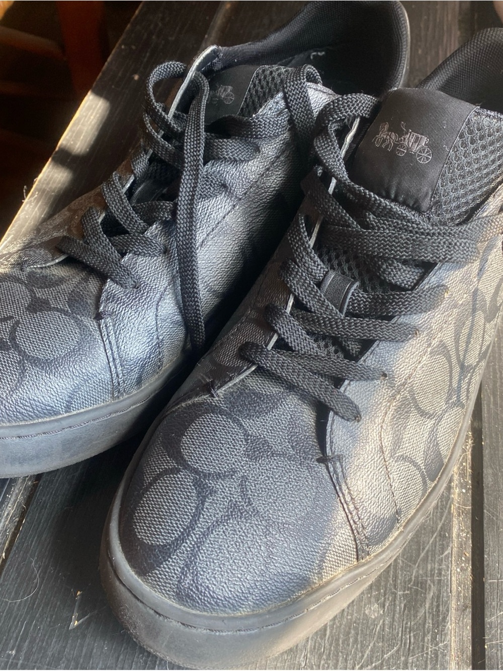 Coach Men's Black Signature C Sneaker - Picture 9 of 9